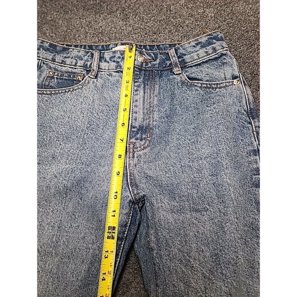 Adika Jeans Womens Size 4 Small 28x28 Straight Leg Flame Graphic Faded Denim - Picture 3 of 6